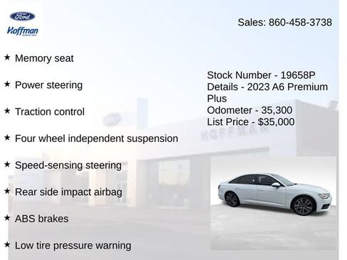 Used 2023 Audi A6 Premium Plus w/ Premium Plus Package AWD/4WD image 29