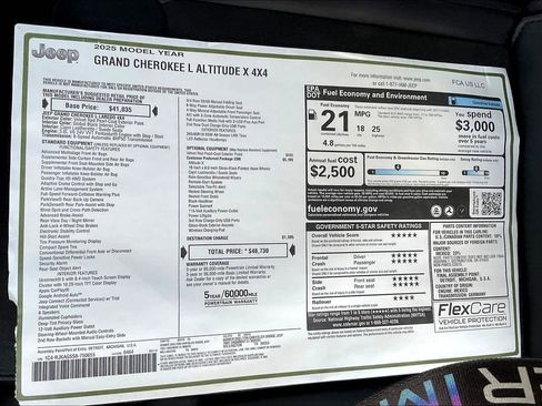 New 2025 Jeep Grand Cherokee L Altitude image 14