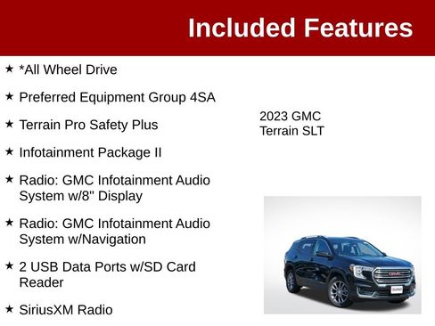 Used 2023 GMC Terrain SLT w/ Infotainment Package II AWD/4WD image 3