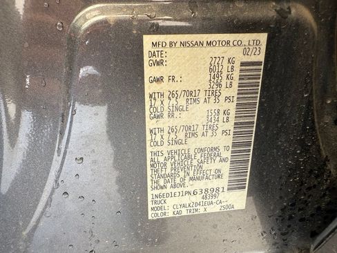 Used 2023 Nissan Frontier Pro-X w/ Pro Convenience Package RWD image 15