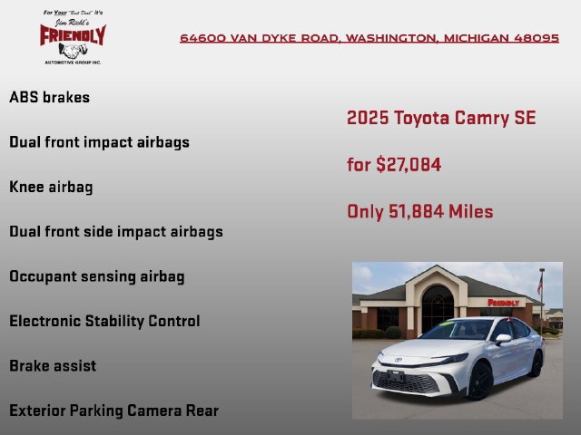 Used 2025 Toyota Camry SE FWD image 20