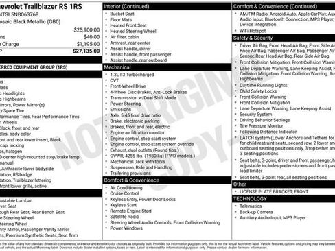 Used 2022 Chevrolet TrailBlazer RS image 3