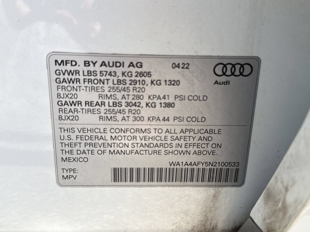 Used 2022 Audi SQ5 Premium w/ Convenience Package AWD/4WD image 37