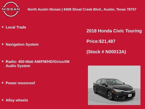 Used 2018 Honda Civic Touring image 2