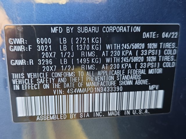 Used 2022 Subaru Ascent Limited w/ Technology Package AWD/4WD image 25