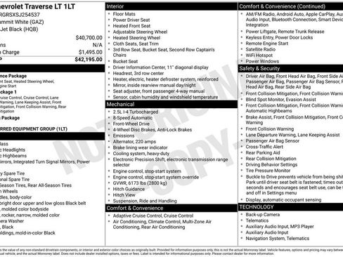 New 2025 Chevrolet Traverse LT image 3