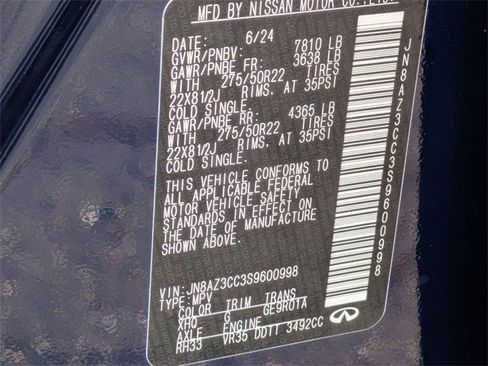 New 2025 INFINITI QX80 Autograph image 37