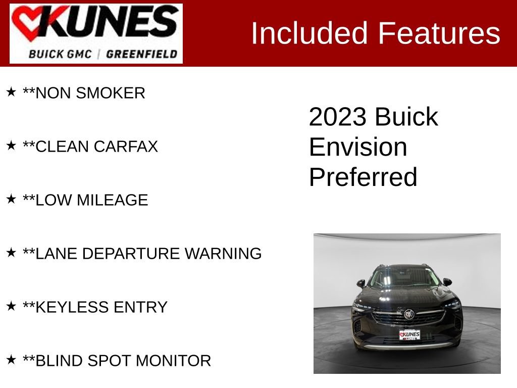 Used 2023 Buick Envision Preferred w/ Sport Touring Package AWD/4WD image 3