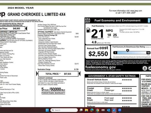 Used 2024 Jeep Grand Cherokee L Limited w/ Luxury Tech Group II image 4