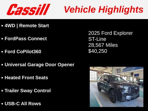 Used 2025 Ford Explorer ST-Line w/ ST-Line Street Pack AWD/4WD image 3