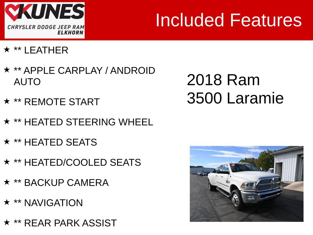Used 2018 RAM 3500 Laramie AWD/4WD image 3