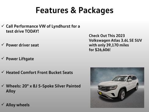 Used 2023 Volkswagen Atlas SE AWD/4WD image 4