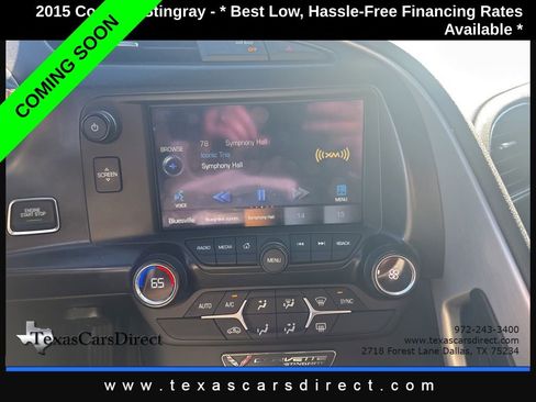 Used 2015 Chevrolet Corvette Stingray w/ Carbon Flash Badge Package image 7