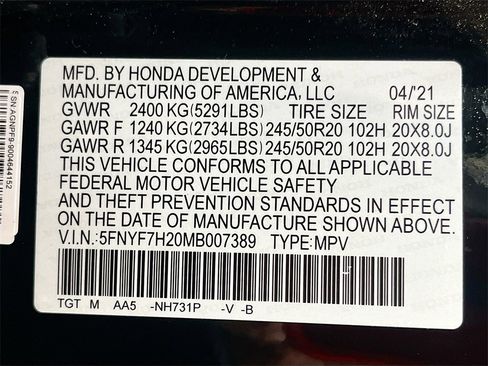 Used 2021 Honda Passport Sport image 30