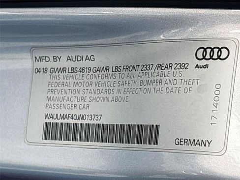 Used 2018 Audi A4 2.0T Ultra Premium Plus w/ Premium Plus Package image 36