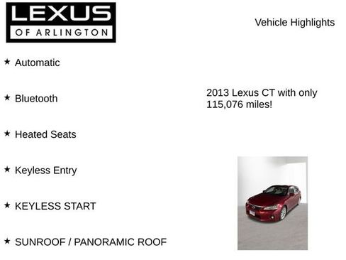 Used 2013 Lexus CT 200h image 7