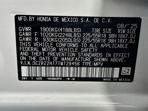 Used 2026 Honda HR-V EX-L image 12