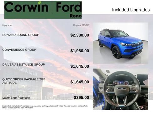 Used 2022 Jeep Compass Latitude w/ Sun and Sound Group AWD/4WD image 3