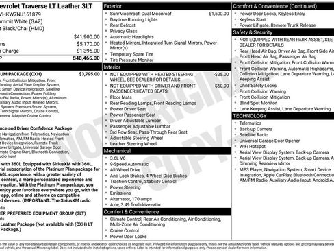 Used 2022 Chevrolet Traverse LT w/ LT Premium Package AWD/4WD image 65