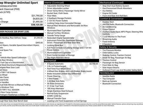 Used 2020 Jeep Wrangler Unlimited Sport image 15