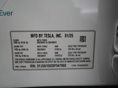 Used 2025 Tesla Model S Plaid AWD/4WD image 26