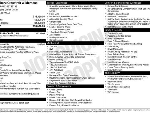 Used 2025 Subaru Crosstrek 2.5i Wilderness w/ Wilderness Package image 34