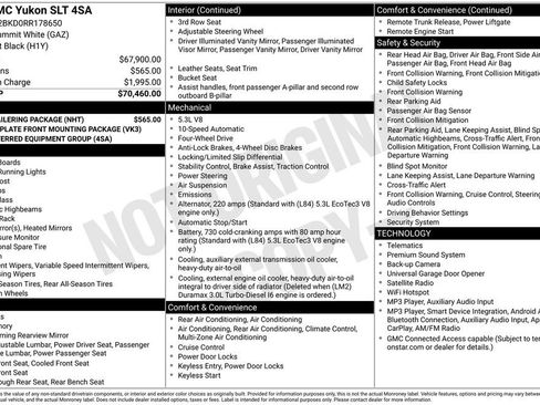 Used 2024 GMC Yukon SLT w/ Max Trailering Package AWD/4WD image 5