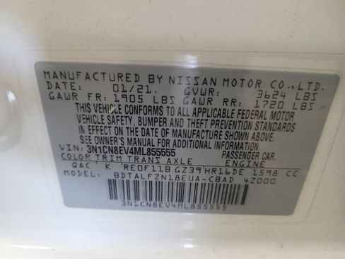 Used 2021 Nissan Versa SV FWD image 33