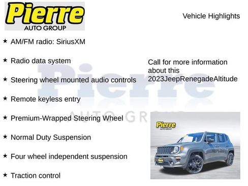 Used 2023 Jeep Renegade Altitude w/ Sun/Sound Group AWD/4WD image 15