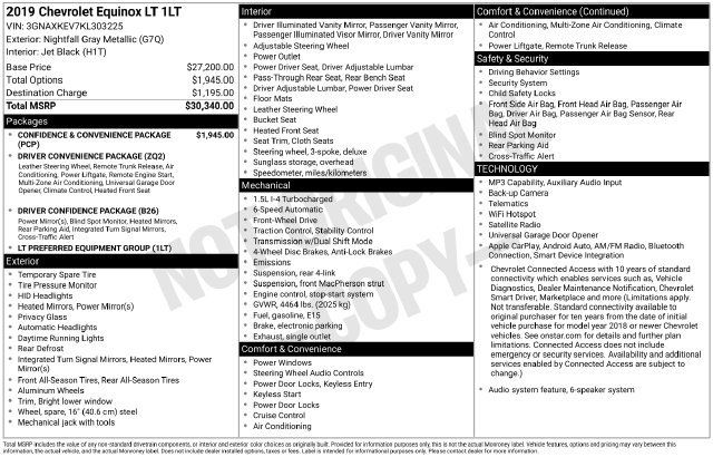 Used 2019 Chevrolet Equinox LT FWD image 37