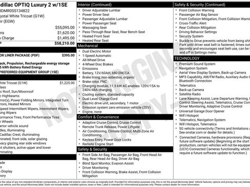 Certified 2025 Cadillac Optiq Luxury 2 w/ LPO, Floor Liner Package AWD/4WD image 42