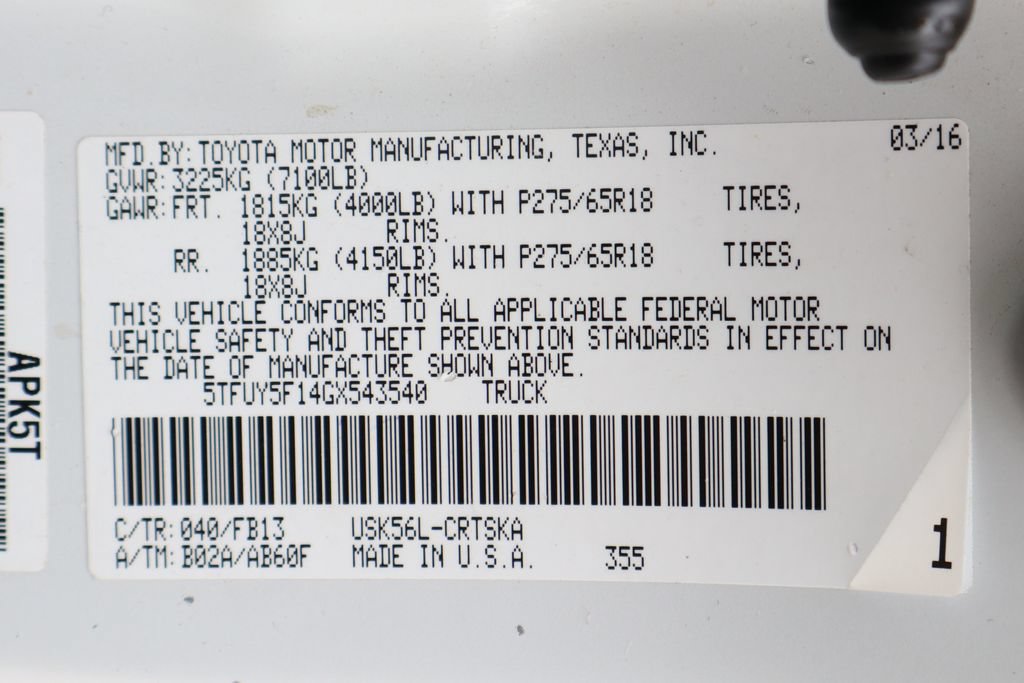 Used 2016 Toyota Tundra SR5 w/ TRD Off Road Package AWD/4WD image 54