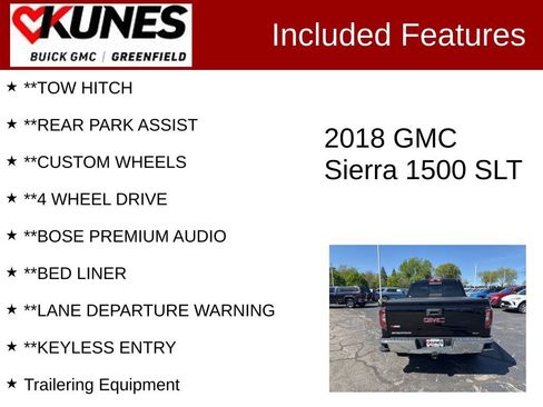 Used 2018 GMC Sierra 1500 SLT AWD/4WD image 3