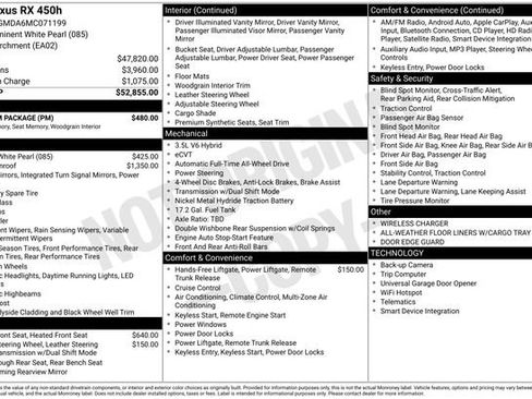 Used 2021 Lexus RX 450h 450h w/ Premium Package image 2