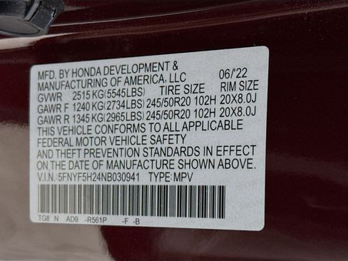 Certified 2022 Honda Pilot Special Edition image 39