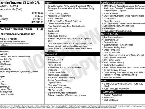 Used 2020 Chevrolet Traverse LT image 14