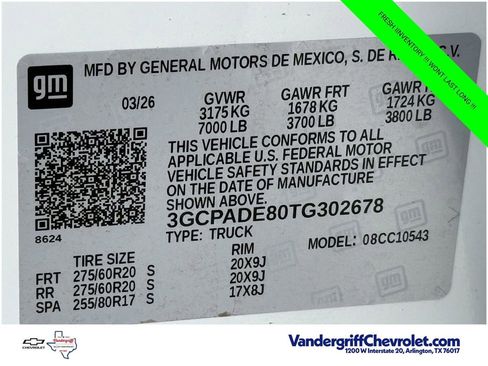 New 2026 Chevrolet Silverado 1500 RST w/ Texas Edition Plus RWD image 22