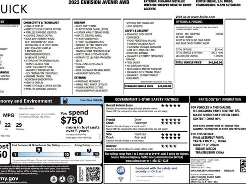 Used 2023 Buick Envision Avenir AWD/4WD image 39