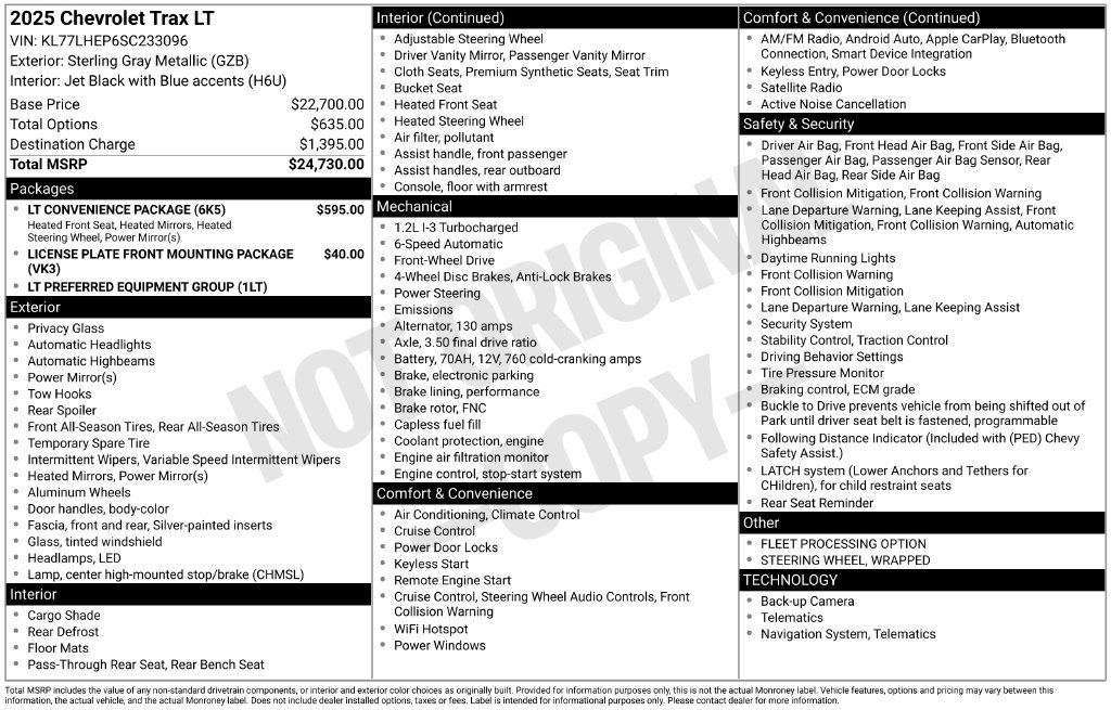 Used 2025 Chevrolet Trax LT w/ LT Convenience Package FWD image 5