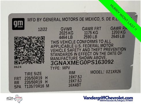 Used 2023 Chevrolet Equinox RS w/ RS Leather Package FWD image 27