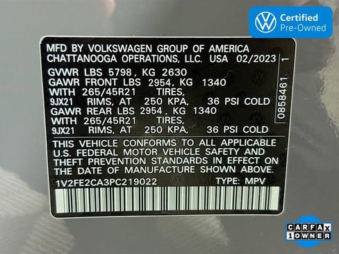 Certified 2023 Volkswagen Atlas Cross Sport SEL Premium R-Line image 33