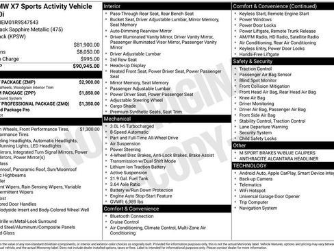 Used 2024 BMW X7 xDrive40i w/ M Sport Package AWD/4WD image 5