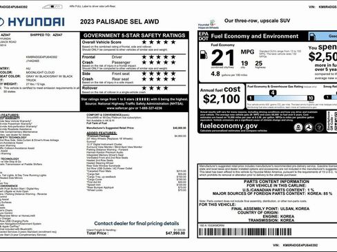 Used 2023 Hyundai Palisade SEL w/ Premium Package image 4