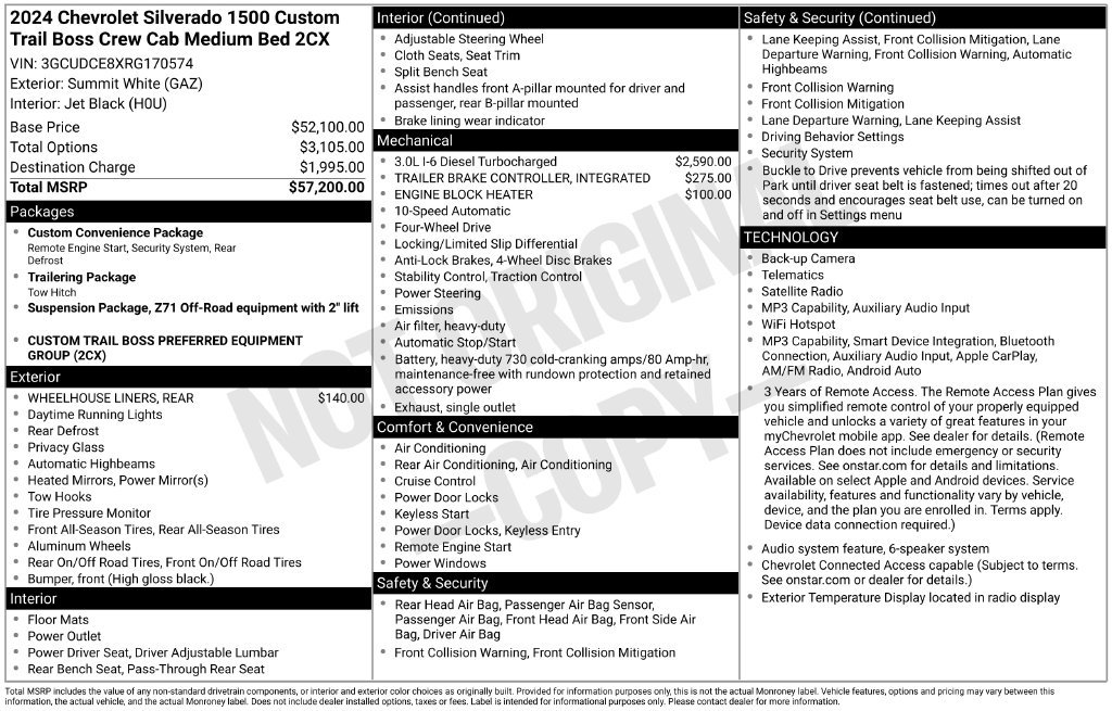 Used 2024 Chevrolet Silverado 1500 Custom Trail Boss AWD/4WD image 27