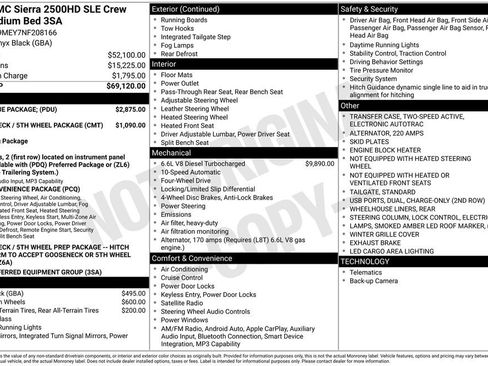 Used 2022 GMC Sierra 2500 SLE w/ SLE Value Package; image 2