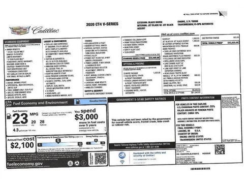 Used 2020 Cadillac CT4 V w/ Climate Package image 2