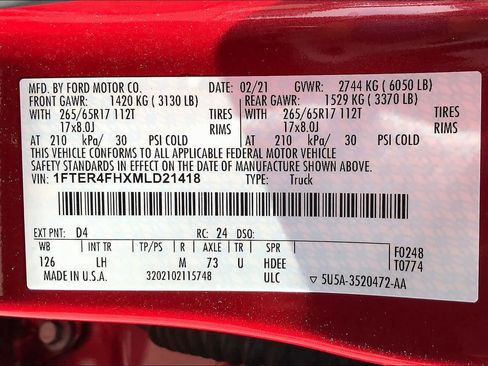 Certified 2021 Ford Ranger XLT w/ Equipment Group 301A Mid AWD/4WD image 37