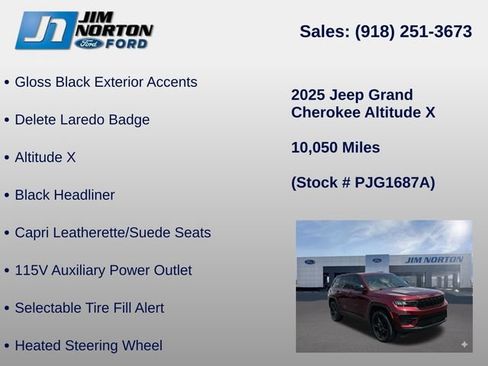 Used 2025 Jeep Grand Cherokee Altitude AWD/4WD image 40