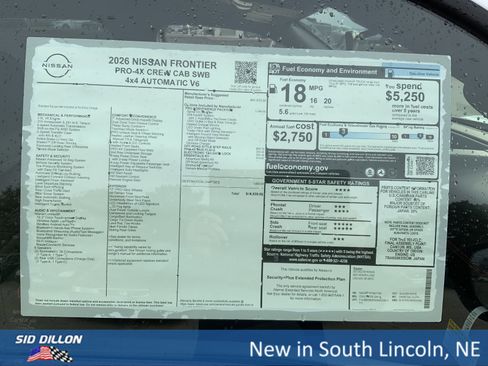 New 2026 Nissan Frontier PRO-4X w/ Pro-4x Convenience Package image 13