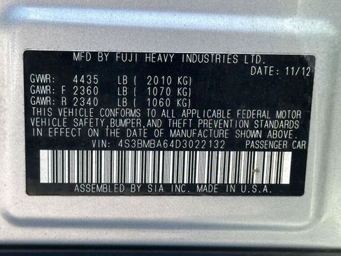 Used 2013 Subaru Legacy 2.5i AWD/4WD image 15